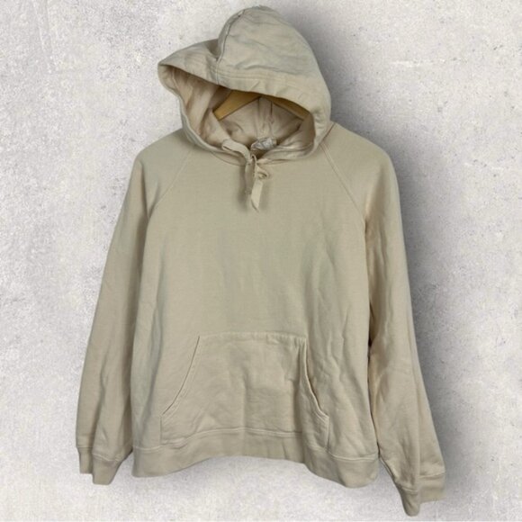 Sezane Lexi Sweatshirt Cream Hoodie Organic Cotton Size Medium French Minimalist - Picture 15 of 16
